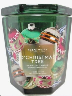 Scentworx Harry Slatkin Candle Jar  14.5 oz - O CHRISTMAS TREE  - New